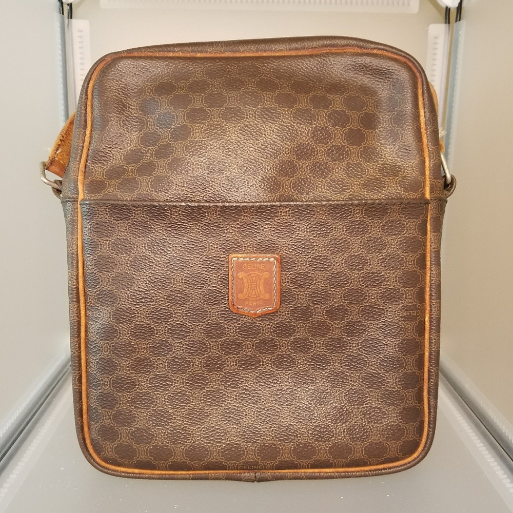 *Fixed Price* Vintage Celine Macadam Vertical Messenger Bag